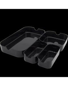 Набор из 4 корзин для выдвижного ящика Remix цвет чёрный 16 3x5 3x30 2 см Sensea