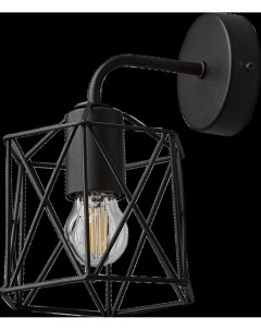Настенный светильник бра Актавия блэк 1 лампа 3м E27 цвет черный матовый Vitaluce