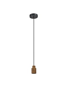 Подвесной светильник деревянный Bilbo E27x1 дерево цвет черный Inspire