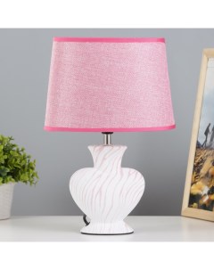 Настольная лампа Хертц 9884107 E14 40Вт белый розовый 23х15х34 см Risalux