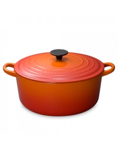 Кастрюля с крышкой Flame 28 см чугун оранжевый Le creuset