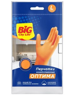 Перчатки латексные Оптима размер 9 L Big city life
