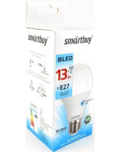 Светодиодная лампа Smartbuy SBL A60 13 60K E27 холодный дневной свет Nobrand