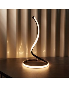 Настольная лампа светодиодная Spiral Uno теплый белый свет цвет черный Rexant