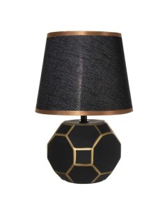 Настольная лампа Нео E14 40Вт черно золотой Risalux
