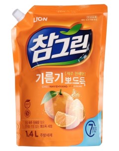 Средство для мытья посуды овощей и фруктов chamgreen cheonhyehyang 1400 мл Lion