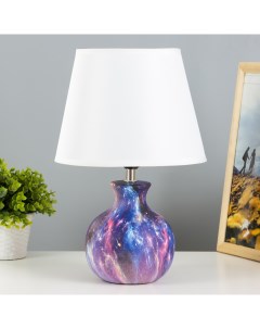 Настольная лампа Корин 9947766 40Вт белый фиолетовый Risalux