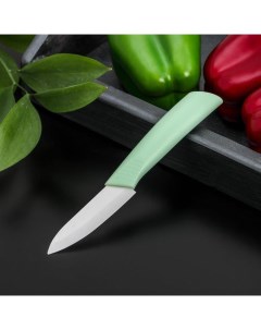 Нож кухонный керамический Симпл лезвие 8 см ручка soft touch цвет МИКС Nobrand
