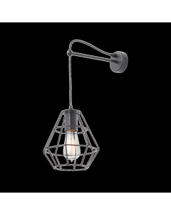 Настенный светильник бра Orso black 1 лампа 3м E27 цвет черный матовый Vitaluce