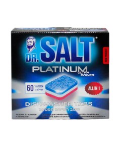 Таблетки для посудомоечных машин Platinum 60 таблеток Dr. salt