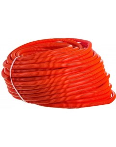 Труба гофрированная лёгкая 20125 OR ПНД с зондом диам 25мм цвет оранжевый 50м Ecoplast