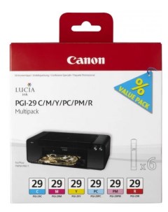 Картридж PGI 29C 4873B005 для PIXMA PRO 1 многоцветный 6 картриджей Canon