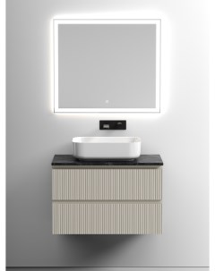 Мебель для ванной Snob T 80 подвесная столешница black sky Beige Soft без отверстия под смеситель Sancos