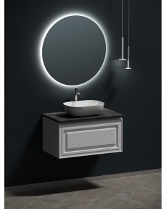 Мебель для ванной Very 80 подвесная столешница black sky Bianco с отверстием под смеситель Sancos