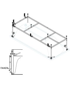 Каркас для ванны 155x70 Eco ECO 155 70 MF R Cezares