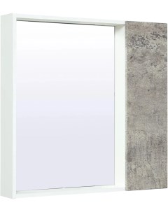 Зеркальный шкаф 75x75 см серый бетон белый L R Манхэттен 00 00001017 Runo
