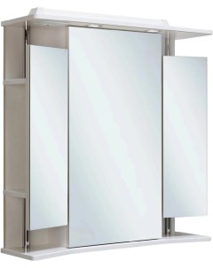 Зеркальный шкаф 75x80 см белый Валенсия 00000000019 Runo