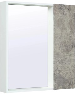 Зеркальный шкаф 65x75 см серый бетон белый L R Манхэттен 00 00001016 Runo