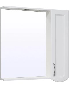 Зеркальный шкаф 75x79 1 см белый R Неаполь 00 00001031 Runo