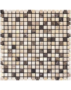 Мозаика Natural Mix 7MT 88 15T Мрамор бежевый коричневый поверхность состаренная 30 5x30 5 Mir mosaic