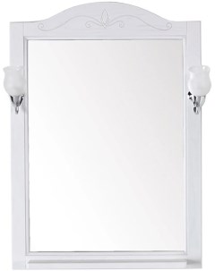 Зеркало 64x90 1 см белый серебряная патина Салерно 4627072675835 Asb-woodline