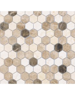 Мозаика Pietrine Hexagonal Pietra Mix 1 MAT hex 18x30x6 Leedo ceramica