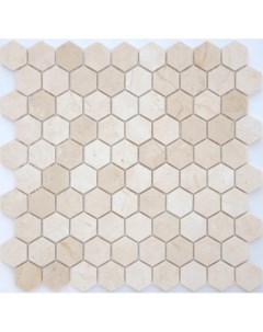 Мозаика Pietrine Hexagonal Crema Marfil MAT hex 18x30x6 Leedo ceramica
