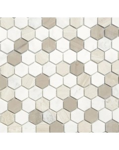 Мозаика Pietrine Hexagonal Pietra Mix 3 MAT hex 18x30x6 Leedo ceramica