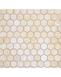 Мозаика Pietrine Hexagonal Botticino MAT hex 18x30x6 Leedo ceramica