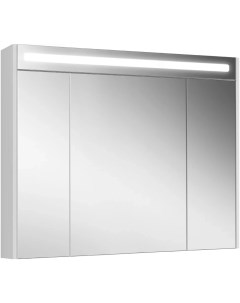 Зеркальный шкаф 100x80 см белый глянец L R Неман ВШ 100 4810924276773 Belux