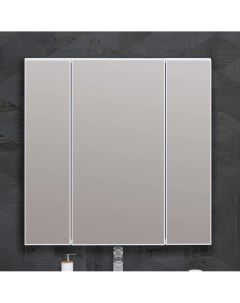 Зеркальный шкаф 80x80 см белый глянец Арабеска 00 00005351 Opadiris