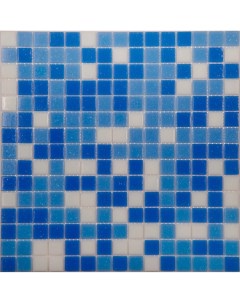 Стеклянная плитка мозаика MIX14 стекло бело синий бумага 2 0 2 0 0 4 32 7 32 7 Nsmosaic