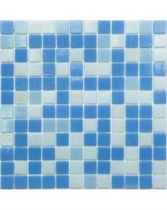 Стеклянная плитка мозаика MIX20 стекло бело сине голубой сетка 2 3 2 3 4 32 7 32 7 Nsmosaic