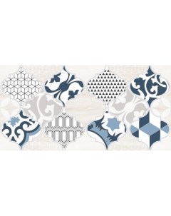 Декор 1 Мореска 1641 8629 20x40 синяя Lb-ceramics
