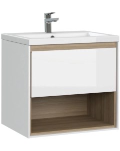 Тумба белый глянец дуб 58 2 см Louna SZ LOU CO60 Wh Cersanit