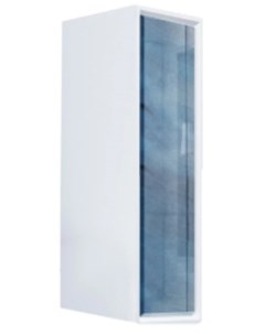 Шкаф голубой мрамор белый глянец L Seattle У73219 Marka one