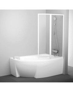 Шторка для ванны 89 см VSK2 Rosa 140 R белый прозрачное 76P70100Z1 Ravak