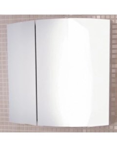 Зеркальный шкаф 60x61 см белый глянец Лаура 00003119850 Comforty