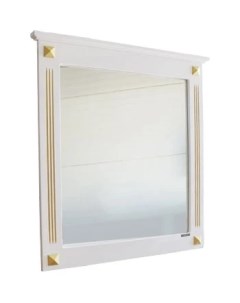 Зеркало 80 6x86 2 см белый глянец золотая патина Палермо 00004143814 Comforty
