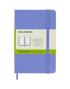 Блокнот Classic Pocket 90x140мм 192стр нелинованный твердая обложка голубая гортензия Moleskine
