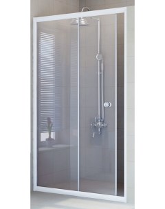 Душевая дверь в нишу Вита 160х200 профиль белый стекло прозрачное Radomir