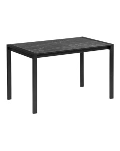 Стол кухонный раздвижной прямоугольный 0 75х1 2 м мрамор черный черный матовый Центавр 519757 Woodville