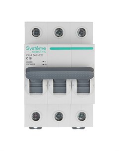 Автоматический выключатель City9 Set 3P 16А тип C 4 5 кА 230 В на DIN рейку C9F34316 Systeme electric