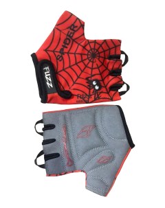 Перчатки велосипедные детские лайкра SPIDER красно черные размер 6 M для 4 6 лет GRIP Nobrand