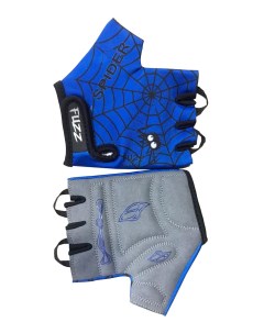 Перчатки велосипедные детские лайкра SPIDER сине черные размер 8 L для 6 8 лет GRIP GE Nobrand