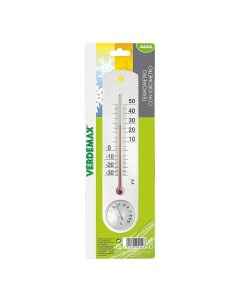 Термометр гигрометр спиртовой наружный металлический 25 х 5 5 см Verdemax