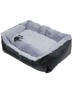 Лежак для животных TIGER прямоугольный с подушкой серый 57х41х17 см Zoo-m