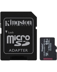 Промышленная карта памяти MicroSDXC 64Gb SDCIT2 64GB class10 UHS I industrial с адаптером Kingston