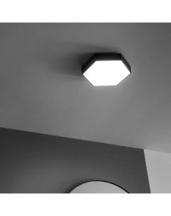 Светильник потолочный светодиодный влагозащищенный Gunza 15 м нейтрально белый свет цвет черный Inspire