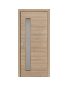 Дверь межкомнатная остекленная с замком в комплекте 90x200 см Hardflex цвет коричневый Принцип
